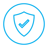 low-cost reliability graphic of a shield and a checkmark 