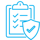 free compliance assessment graphic of a checklist and a security shield
