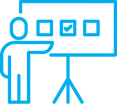 Fill Knowledge Gaps graphic of a person checking off a list
